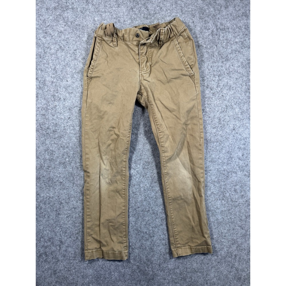 GapKids Boys Skinny Fit Chino Pants Size 7 Regular Tan Khaki Adjustable Waist